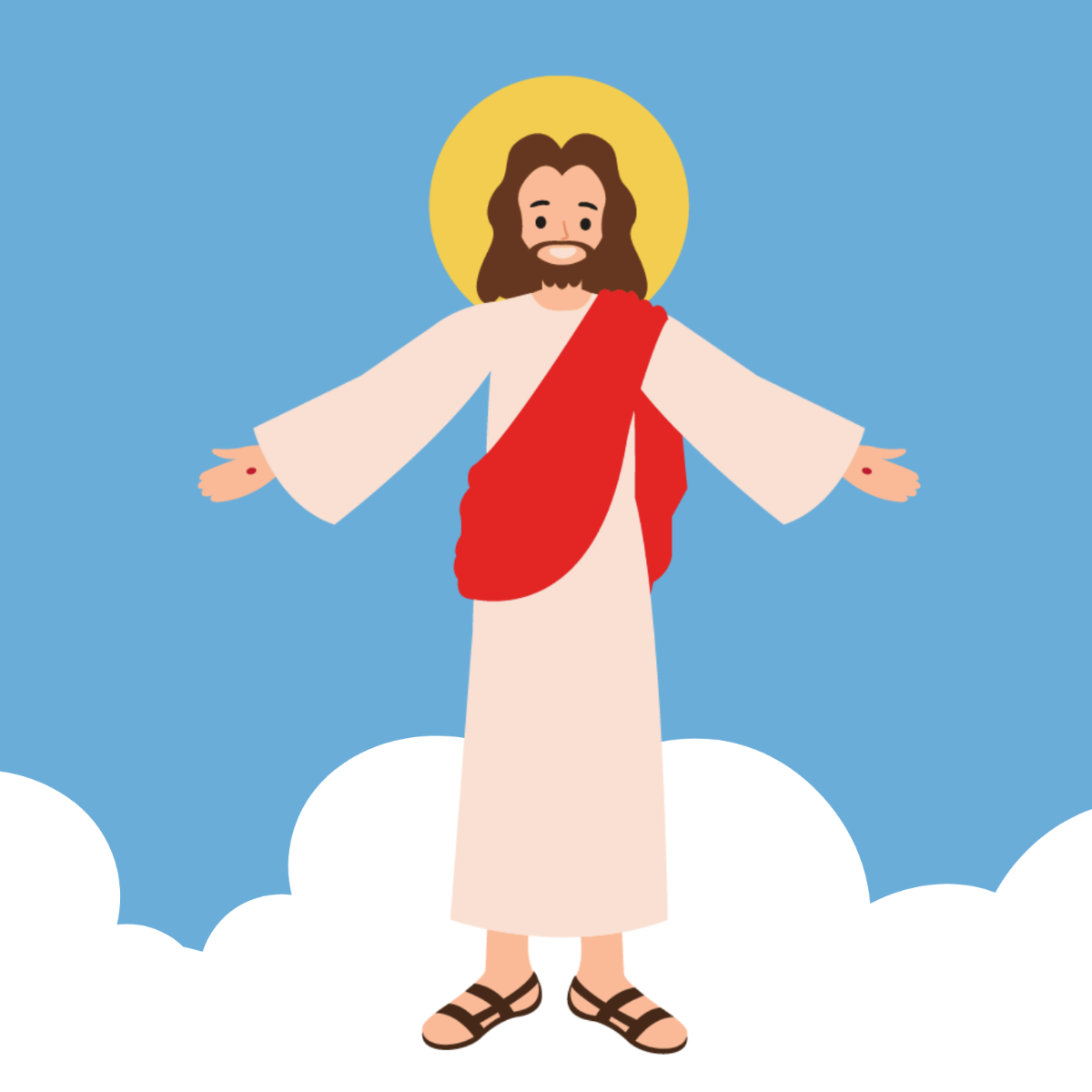 Free Ascension Day Illustration Template