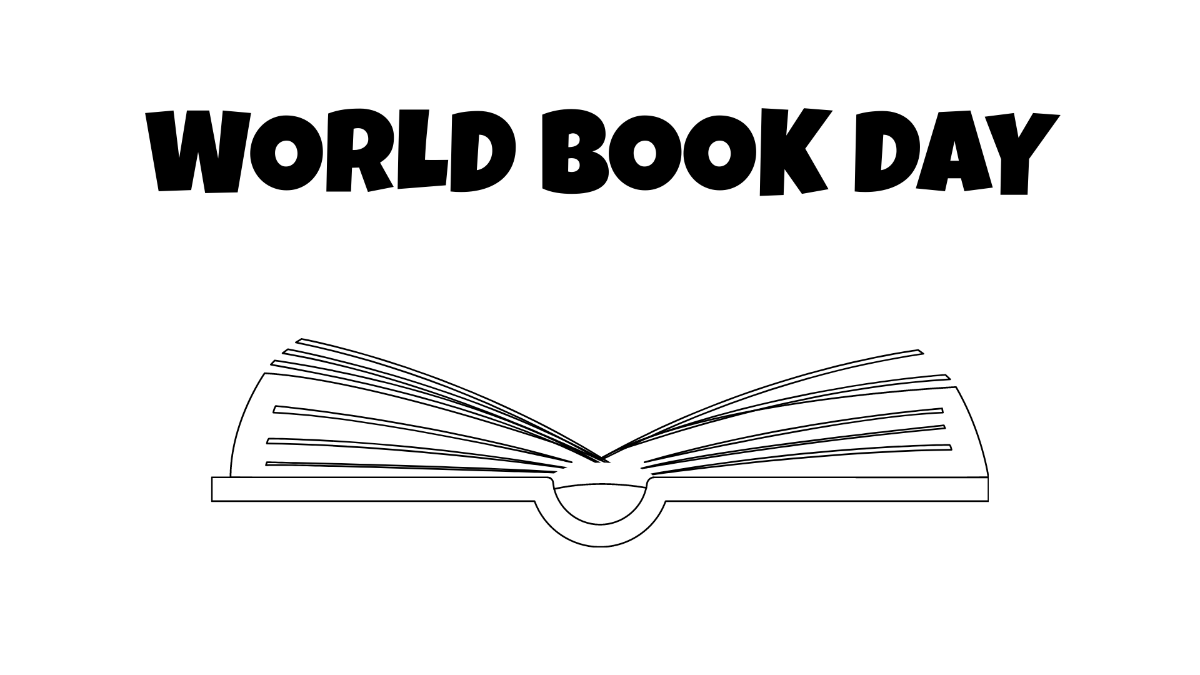 World Book Day Drawing Background Template