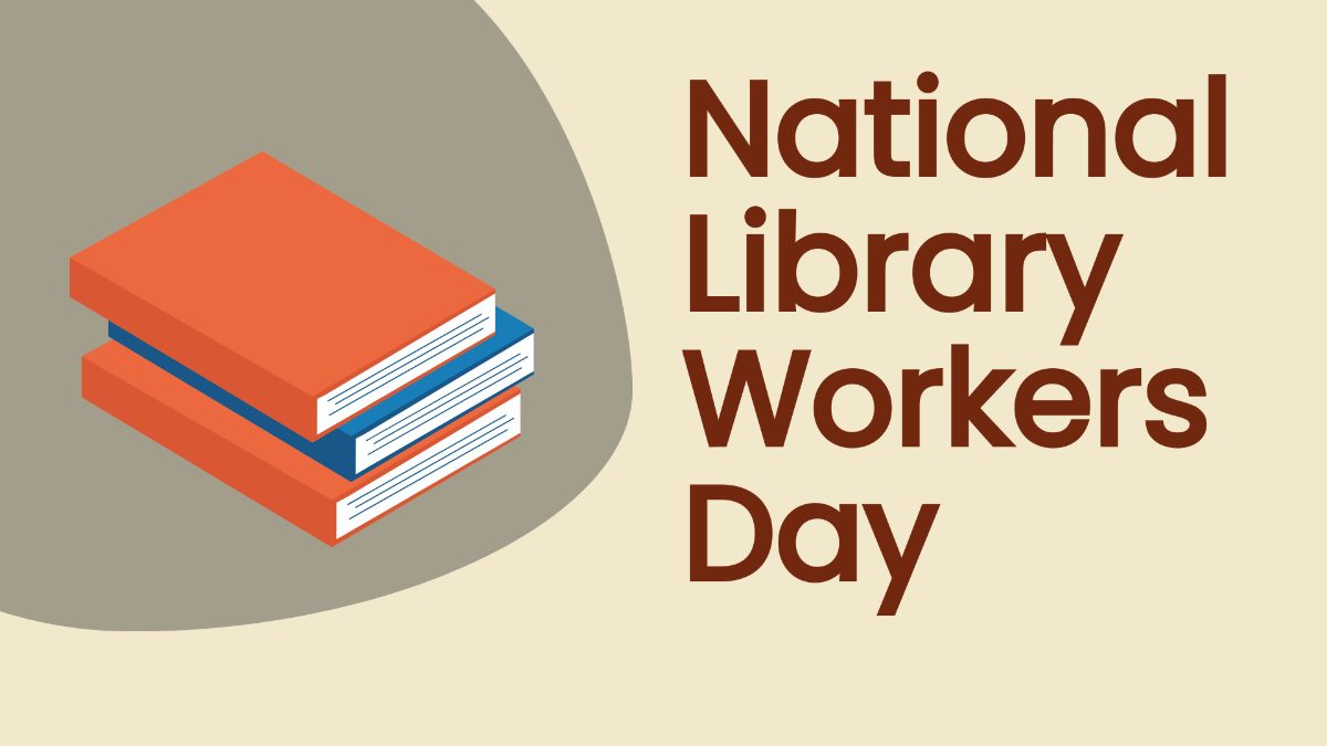 National Library Workers Day Background Template