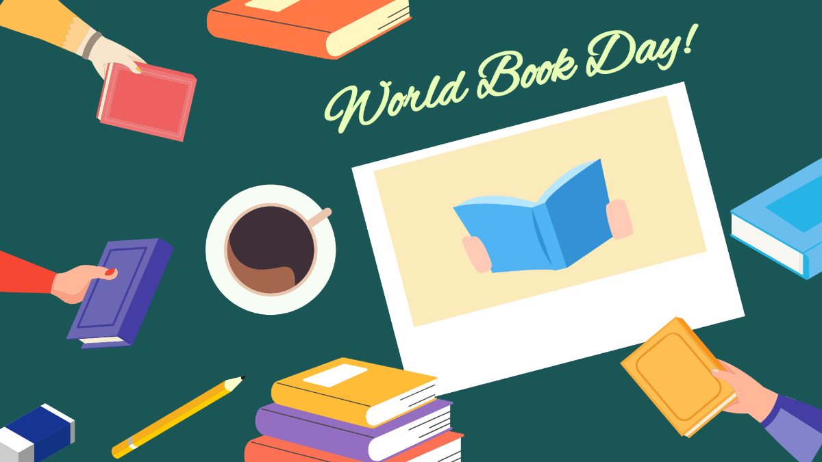 World Book Day Photo Background Template