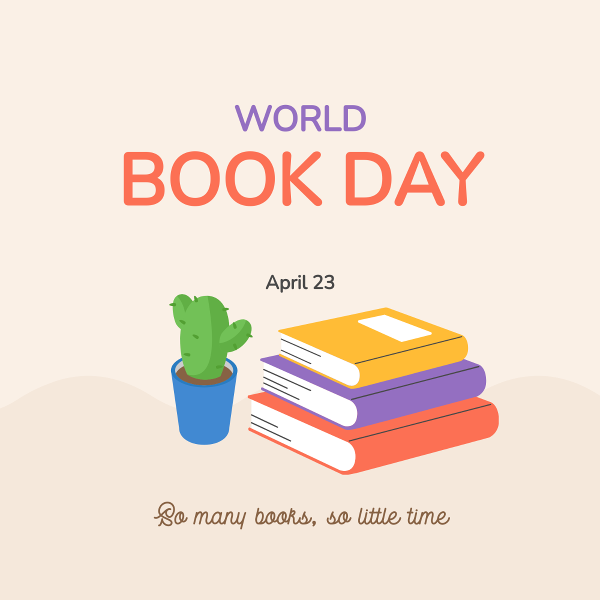 World Book Day Whatsapp Post Template