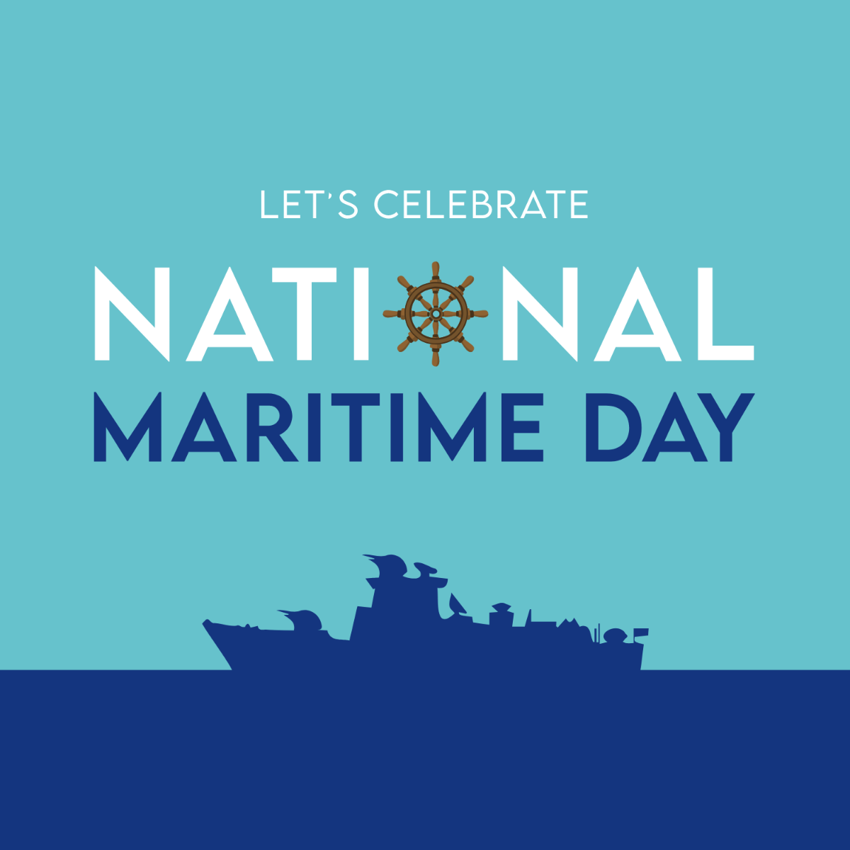 National Maritime Day Celebration Vector Template