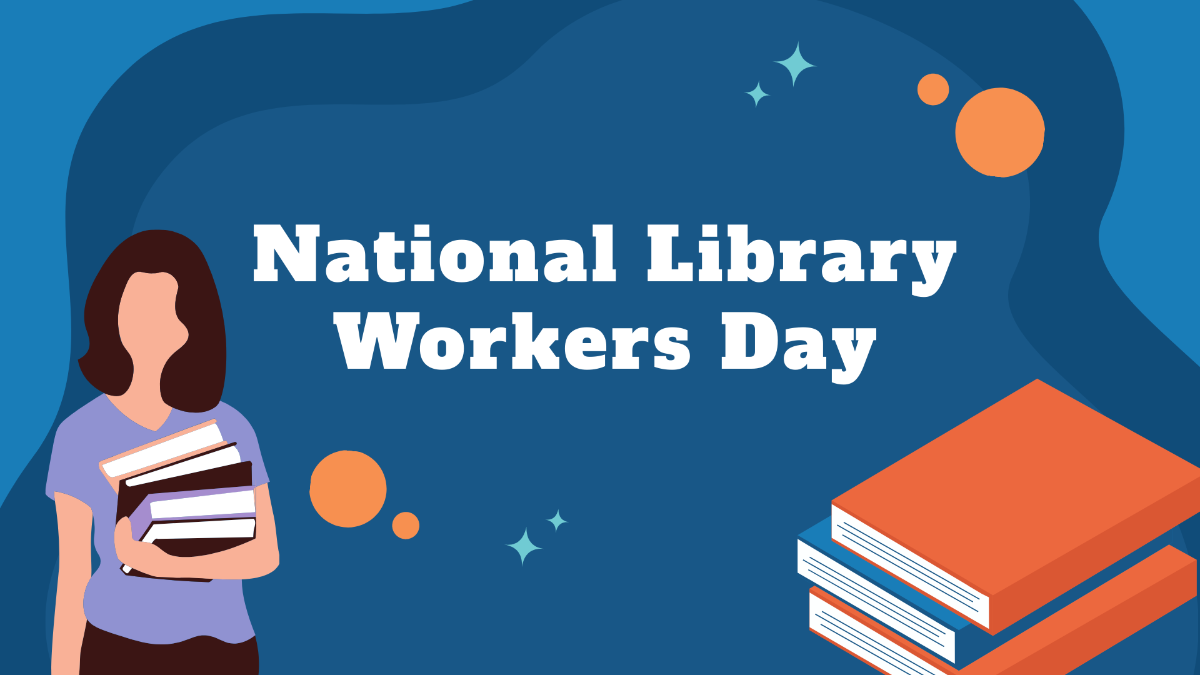 National Library Workers Day Design Background Template
