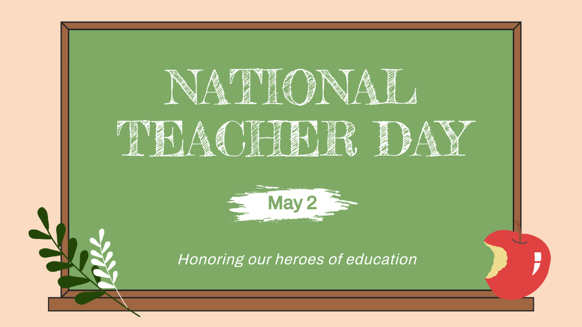 National Teacher Day Flyer Background Template