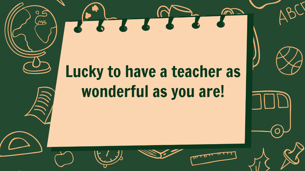 National Teacher Day Greeting Card Background Template