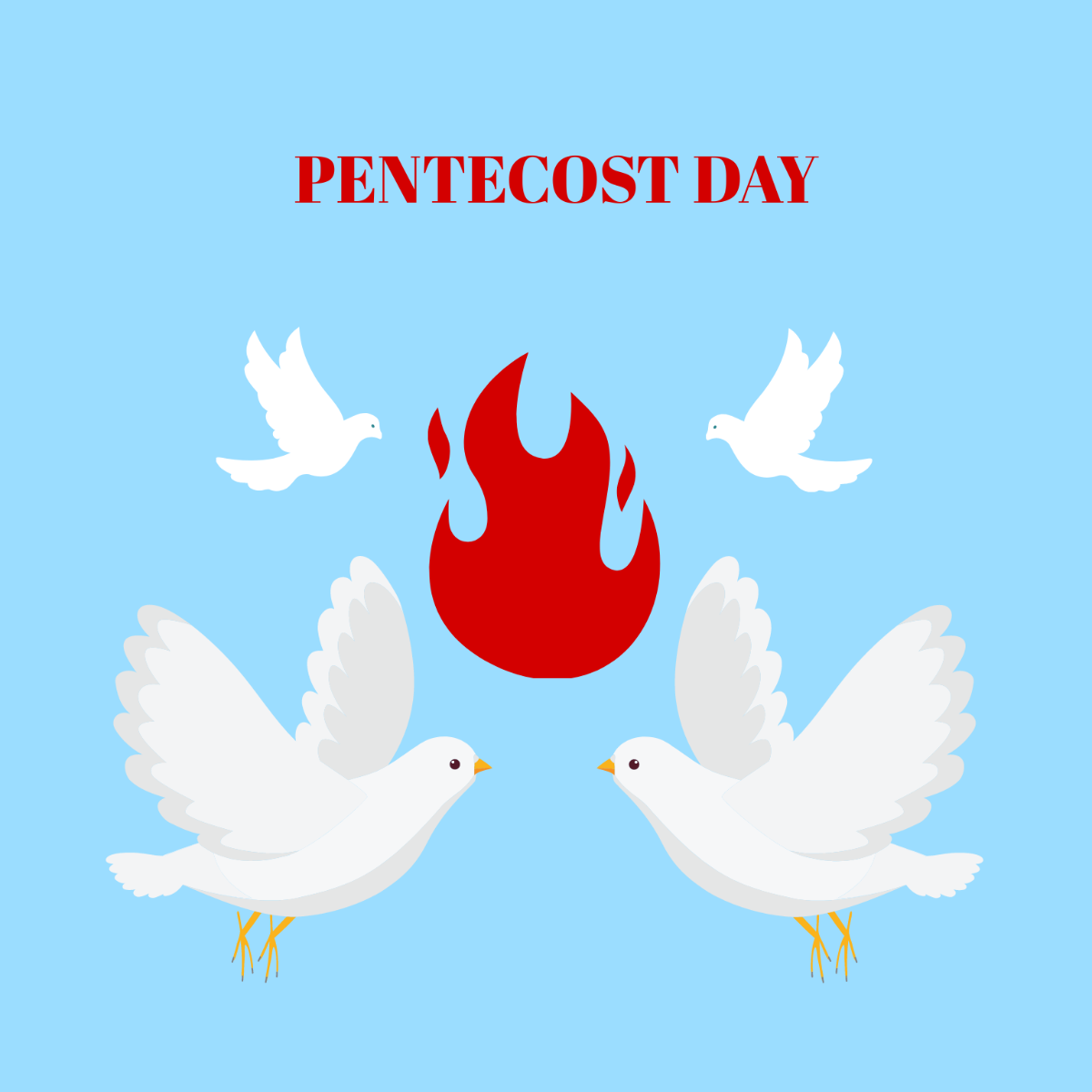 Pentecost Day Vector Template