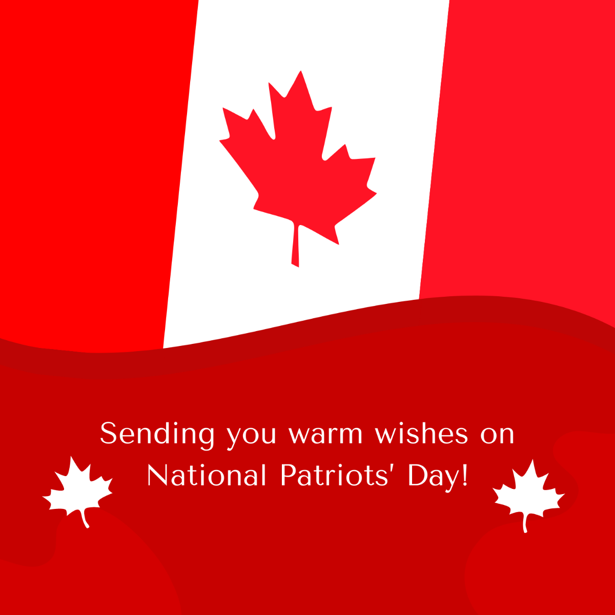National Patriots' Day Wishes Vector Template
