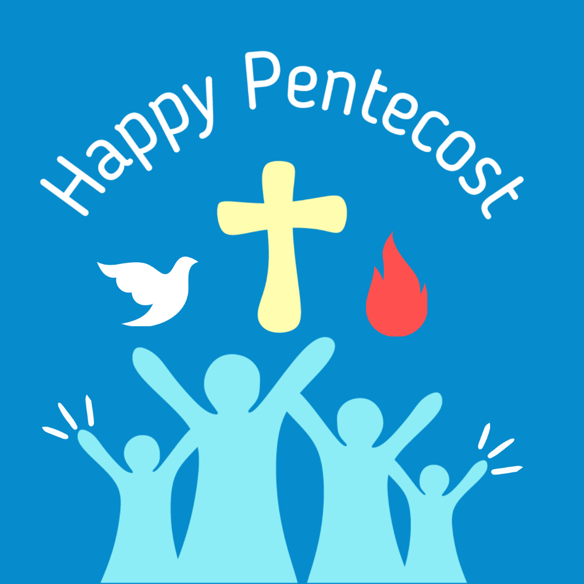 Pentecost Celebration Vector Template