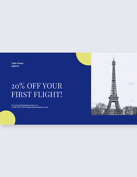 Free Simple Travel Agency Facebook Post Template to Edit Online