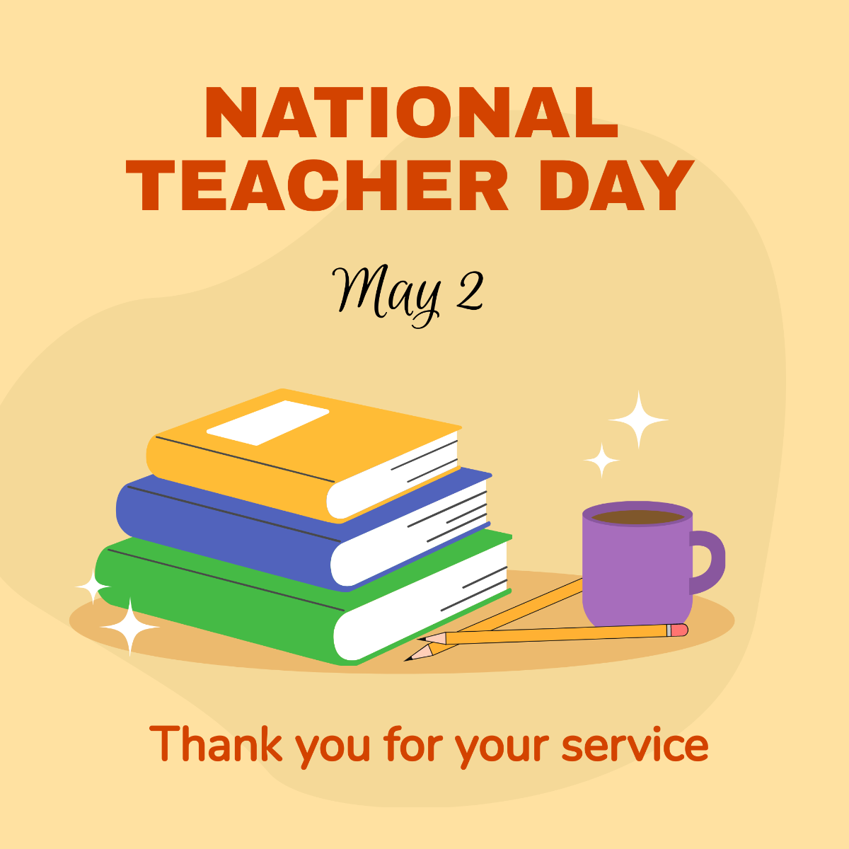 Free National Teacher Day FB Post Template