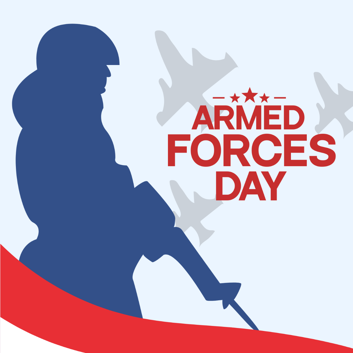 Free Armed Forces Day Celebration Vector Template