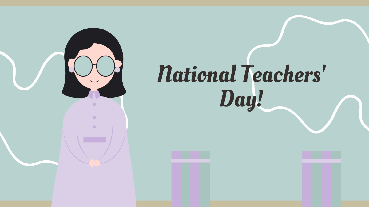 National Teacher Day Banner Background Template
