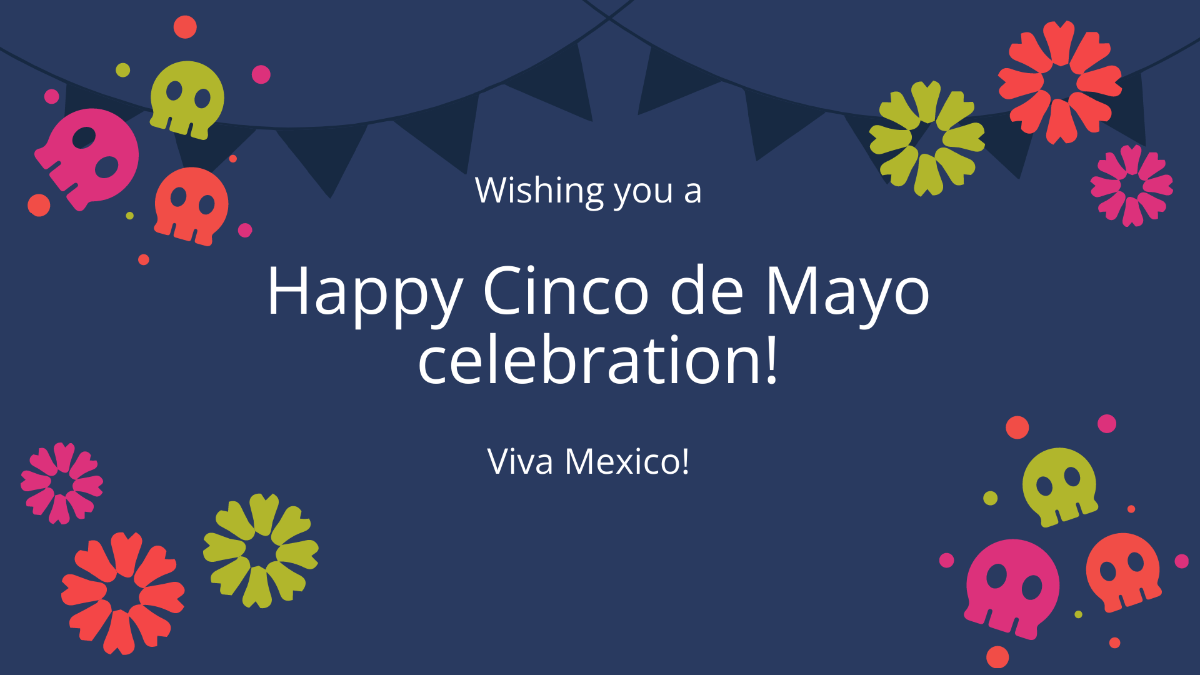 Cinco de Mayo Greeting Card Background Template