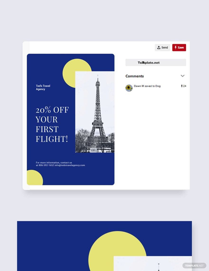 Simple Travel Agency Pinterest Pin Template