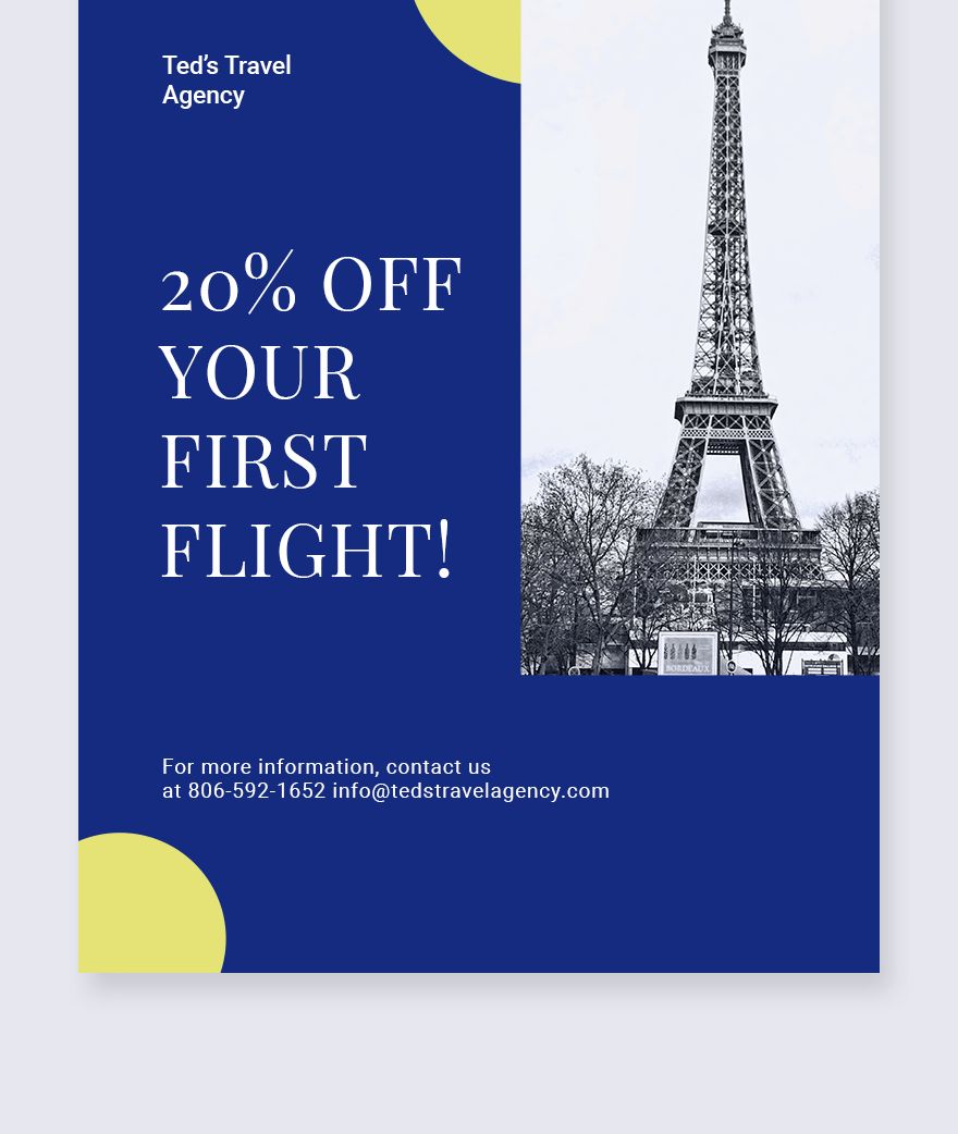 Simple Travel Agency Pinterest Pin Template