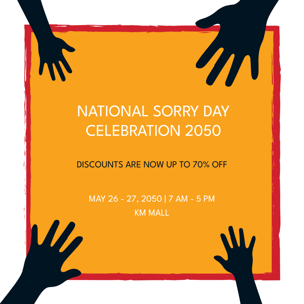 Free National Sorry Day Flyer Vector Template