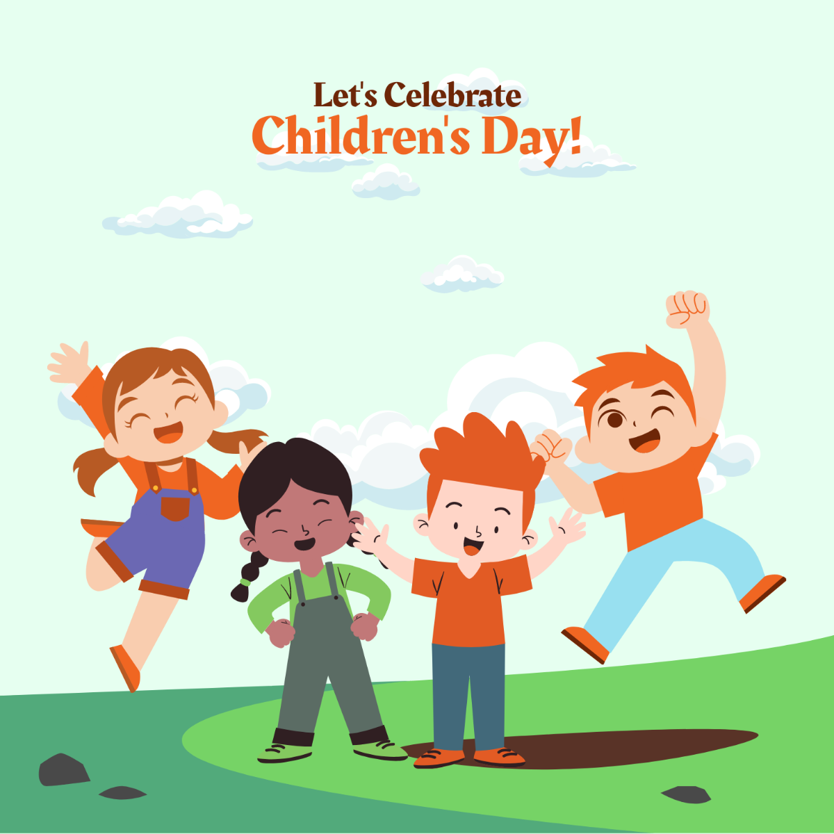 Free Children's Day Celebration Vector Template