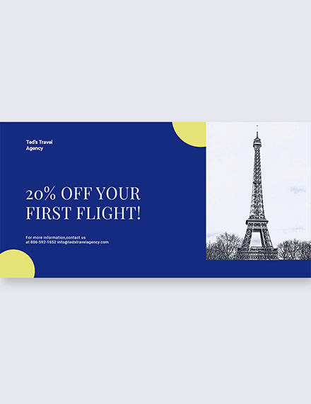 Free Simple Travel Agency Twitter Post Template to Edit Online