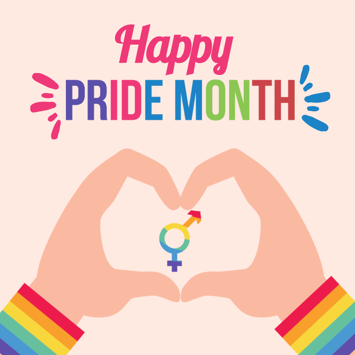 Happy Pride Month Illustration Template
