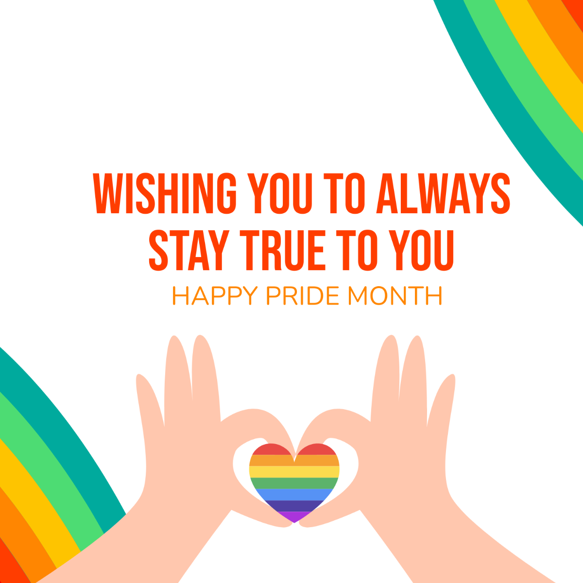 Pride Month Wishes Vector Template