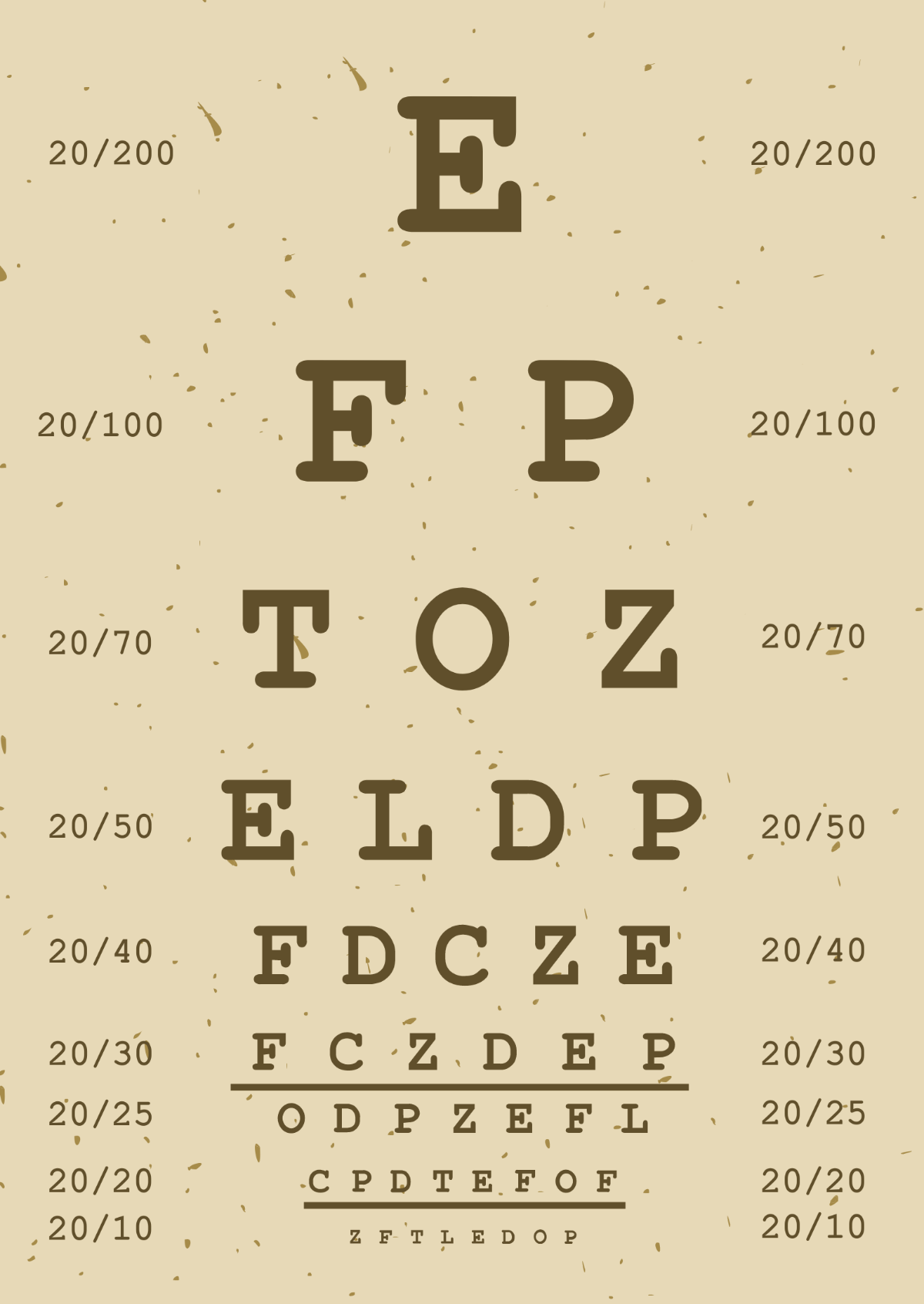 Free Vintage Eye Test Chart Template