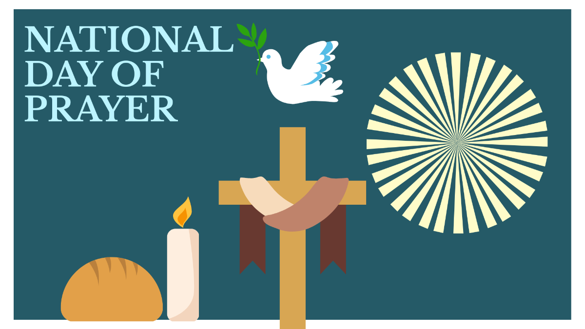 National Day of Prayer Drawing Background Template