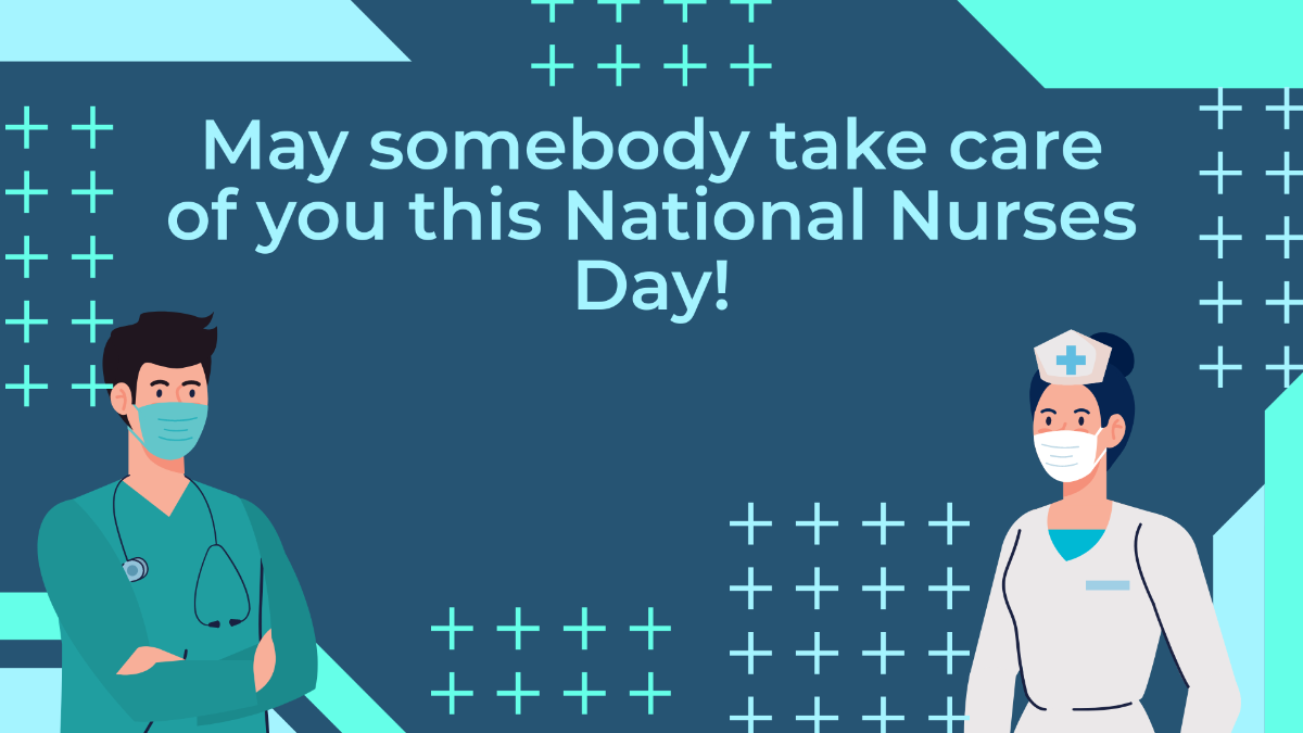 National Nurses Day Wishes Background Template