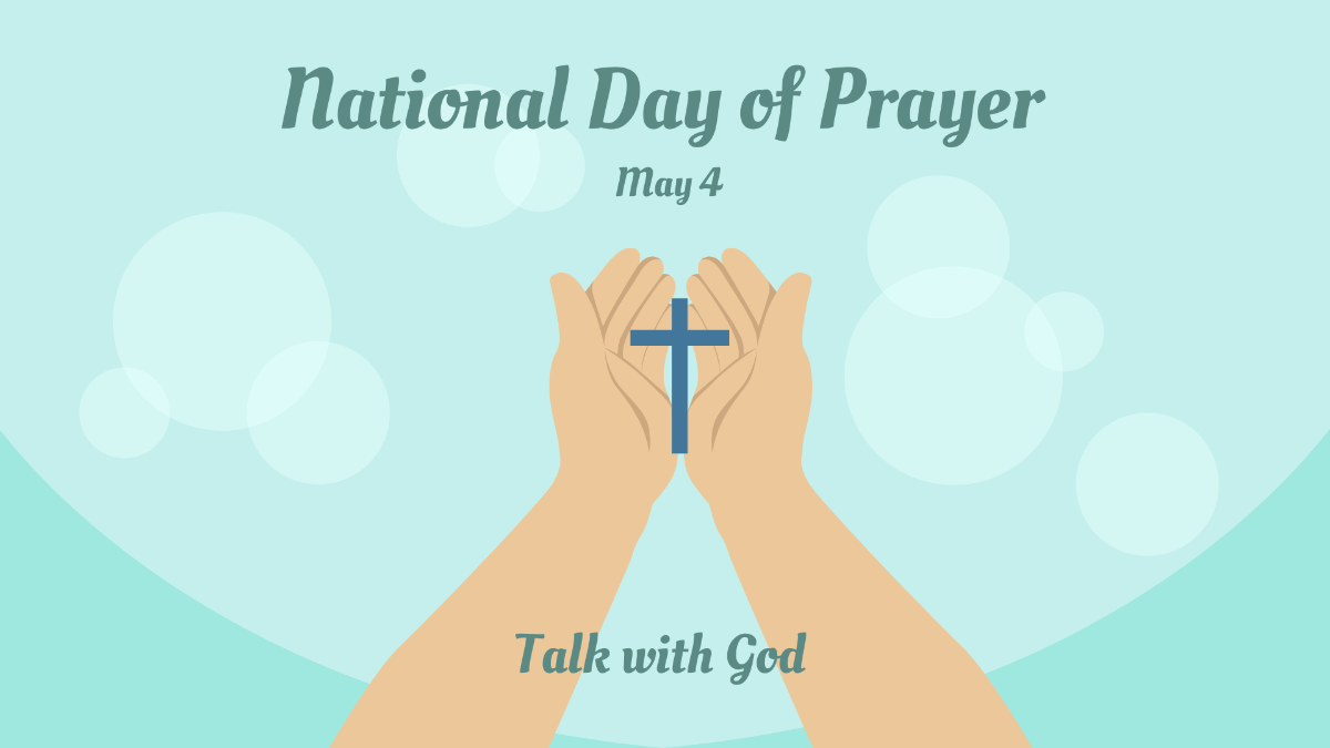 National Day of Prayer Flyer Background Template