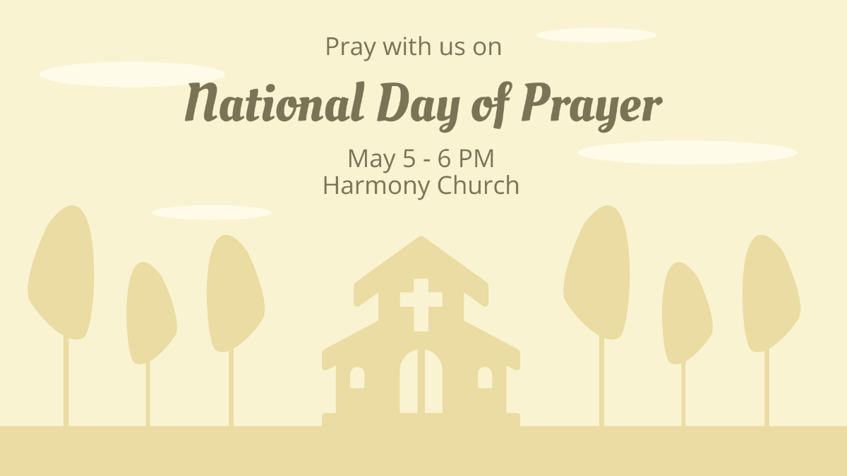 National Day of Prayer Invitation Background Template