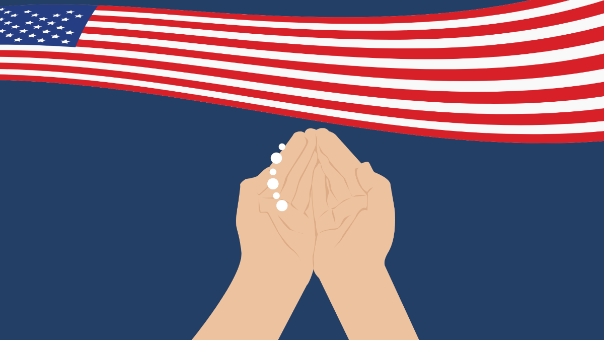 National Day of Prayer Vector Background Template