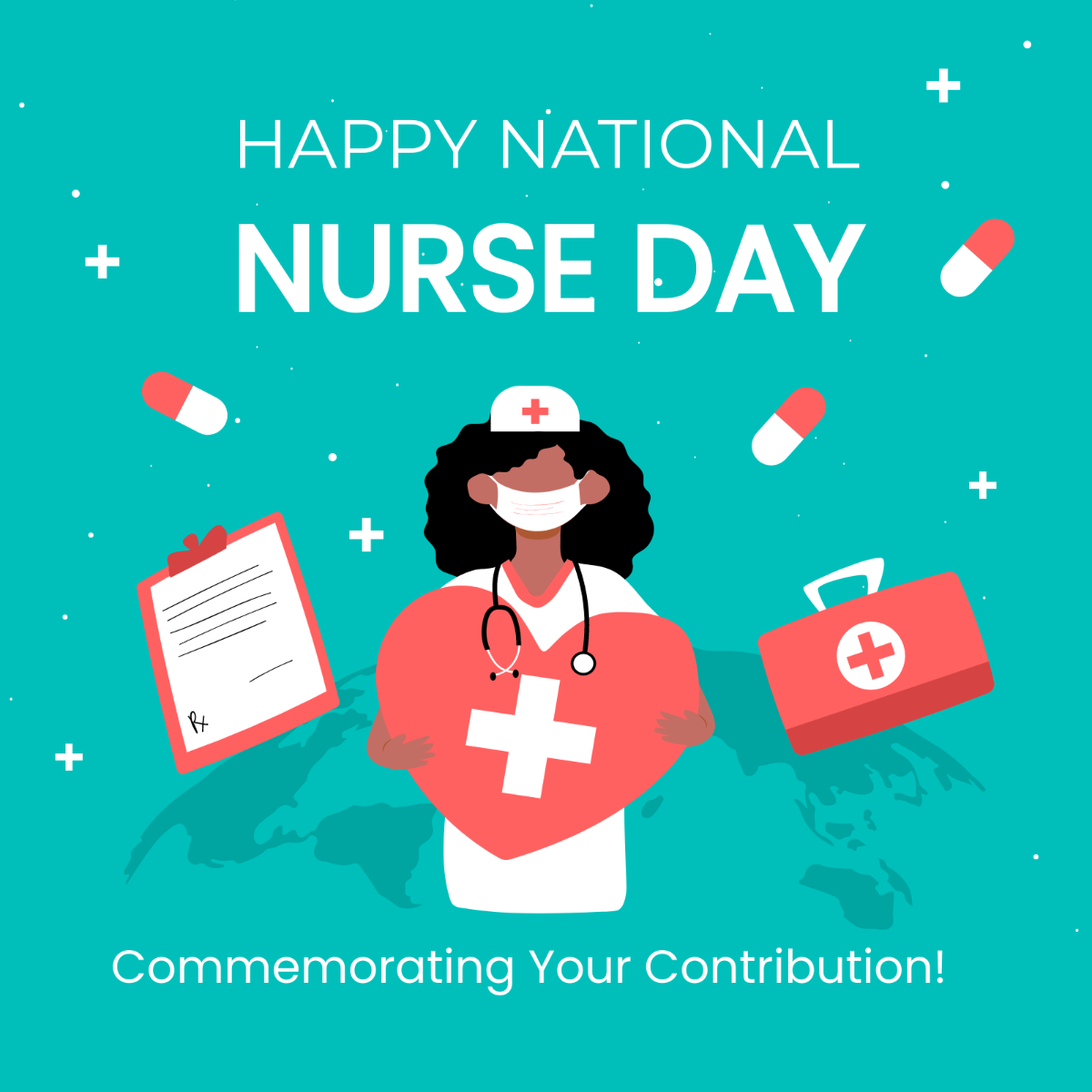 National Nurses Day Whatsapp Post Template