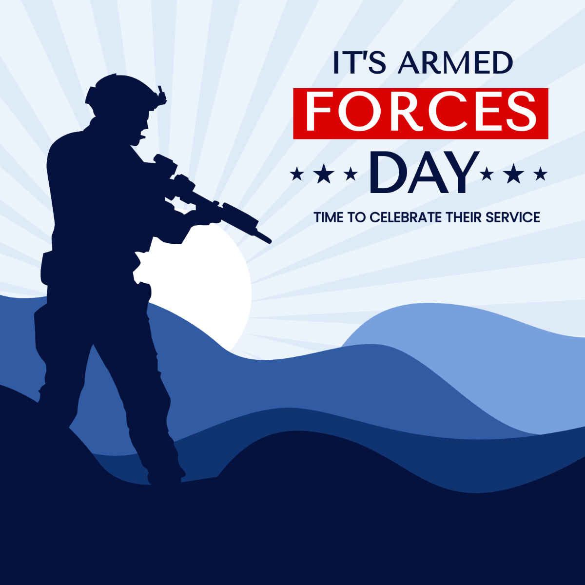 Armed Forces Day Whatsapp Post Template
