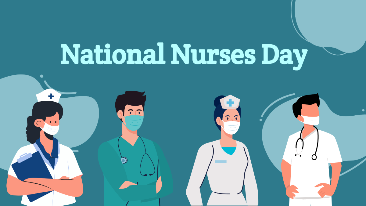 National Nurses Day Wallpaper Background Template
