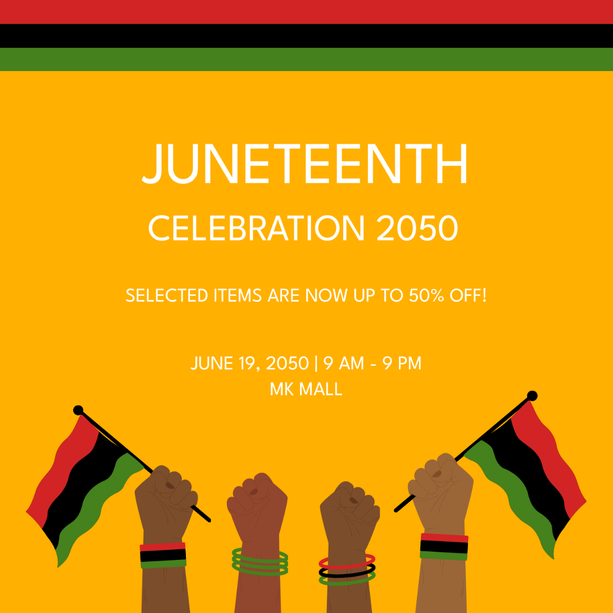 Juneteenth Flyer Vector Template - Edit Online & Download