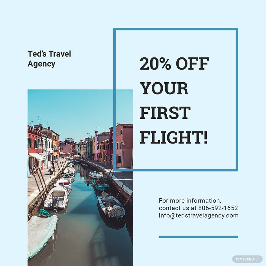 Summer Travel Instagram Post Template in PSD