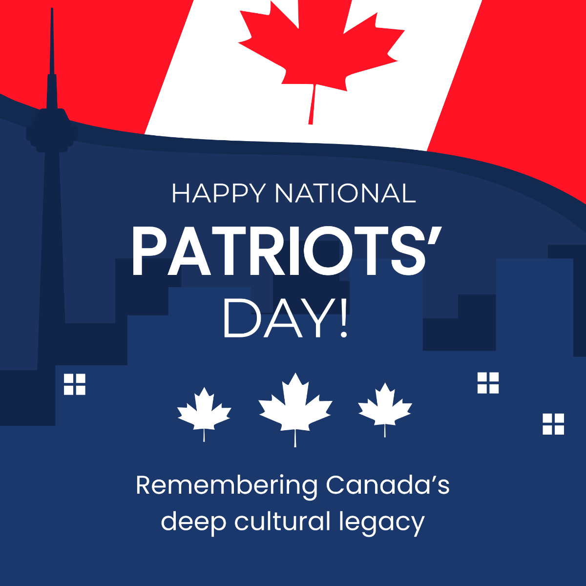 National Patriots' Day Instagram Post Template