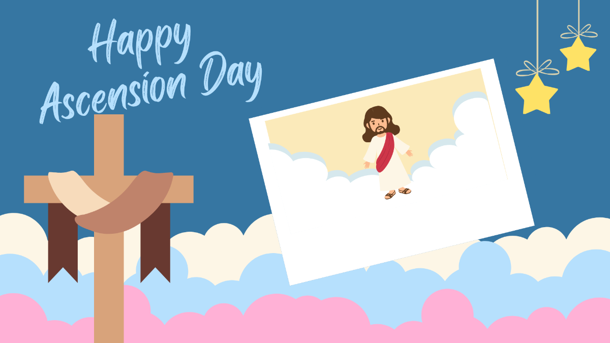 Ascension Day Photo Background Template