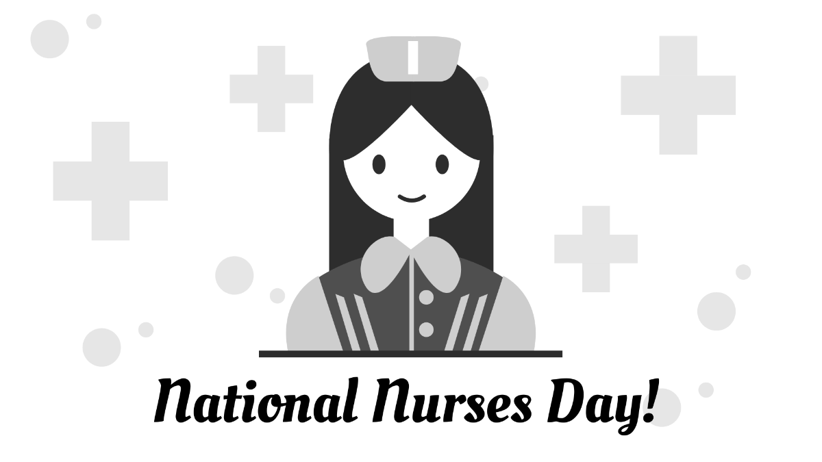 National Nurses Day Drawing Background Template