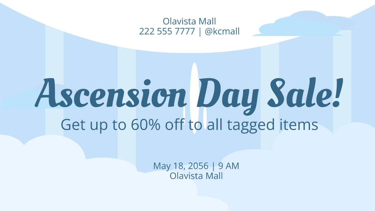 Ascension Day Flyer Background Template