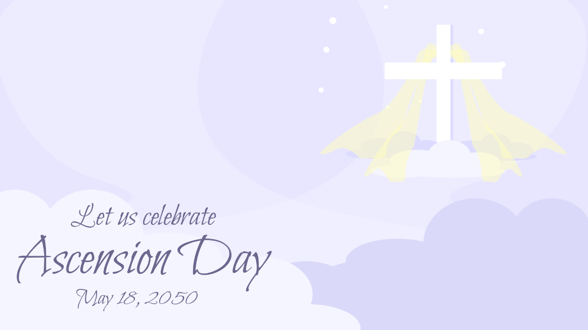 Ascension Day Invitation Background Template
