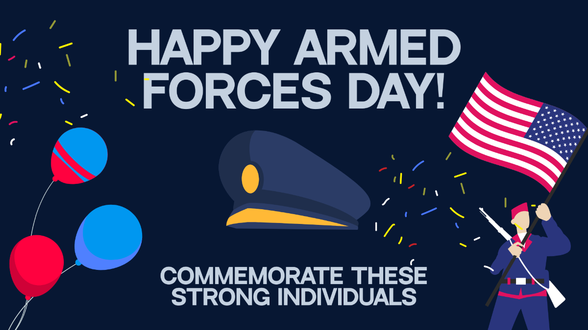 Armed Forces Day Greeting Card Background Template