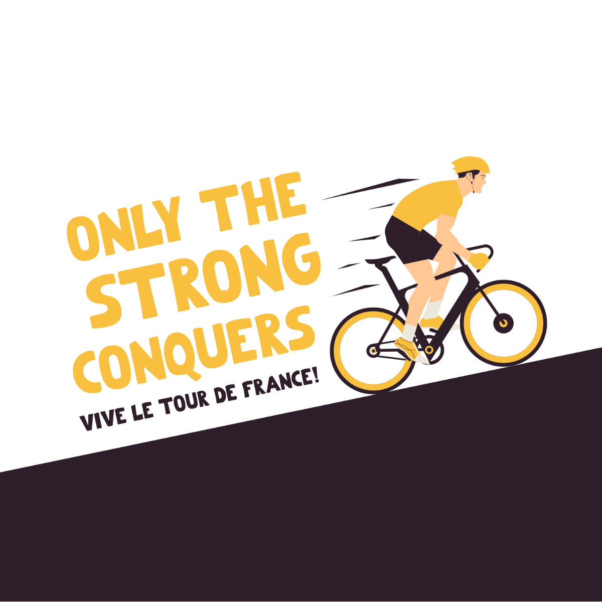 Free Tour de France Quote Vector Template