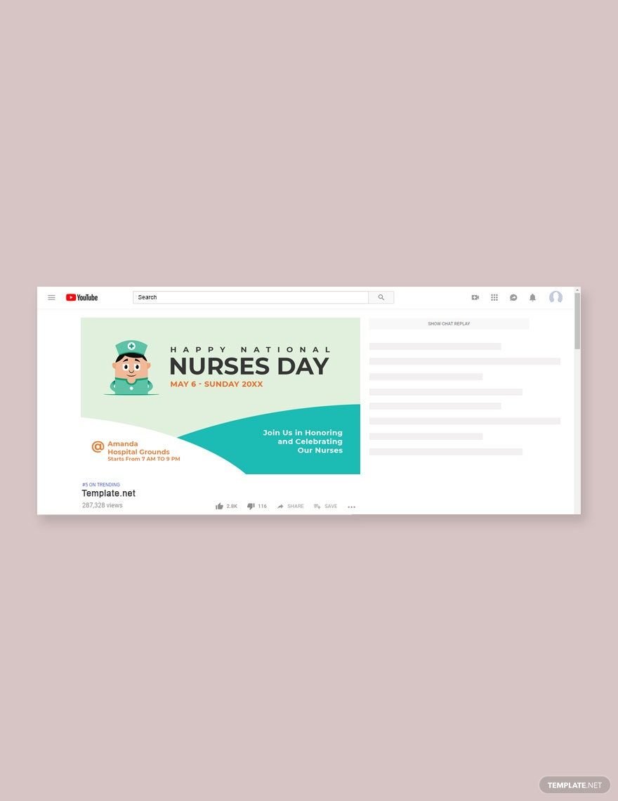Nurses Day YouTube Video Thumbnail Template