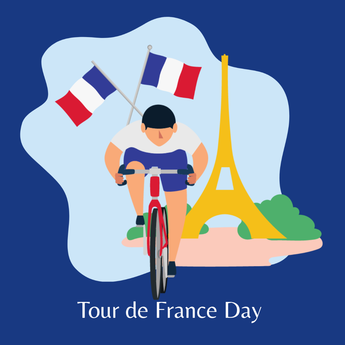 Tour de France Celebration Vector Template
