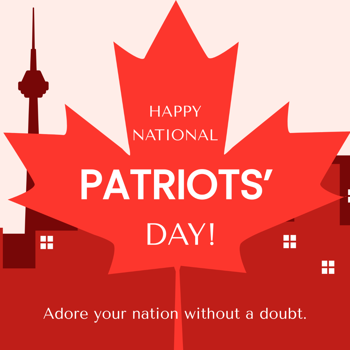 National Patriots' Day Whatsapp Post Template