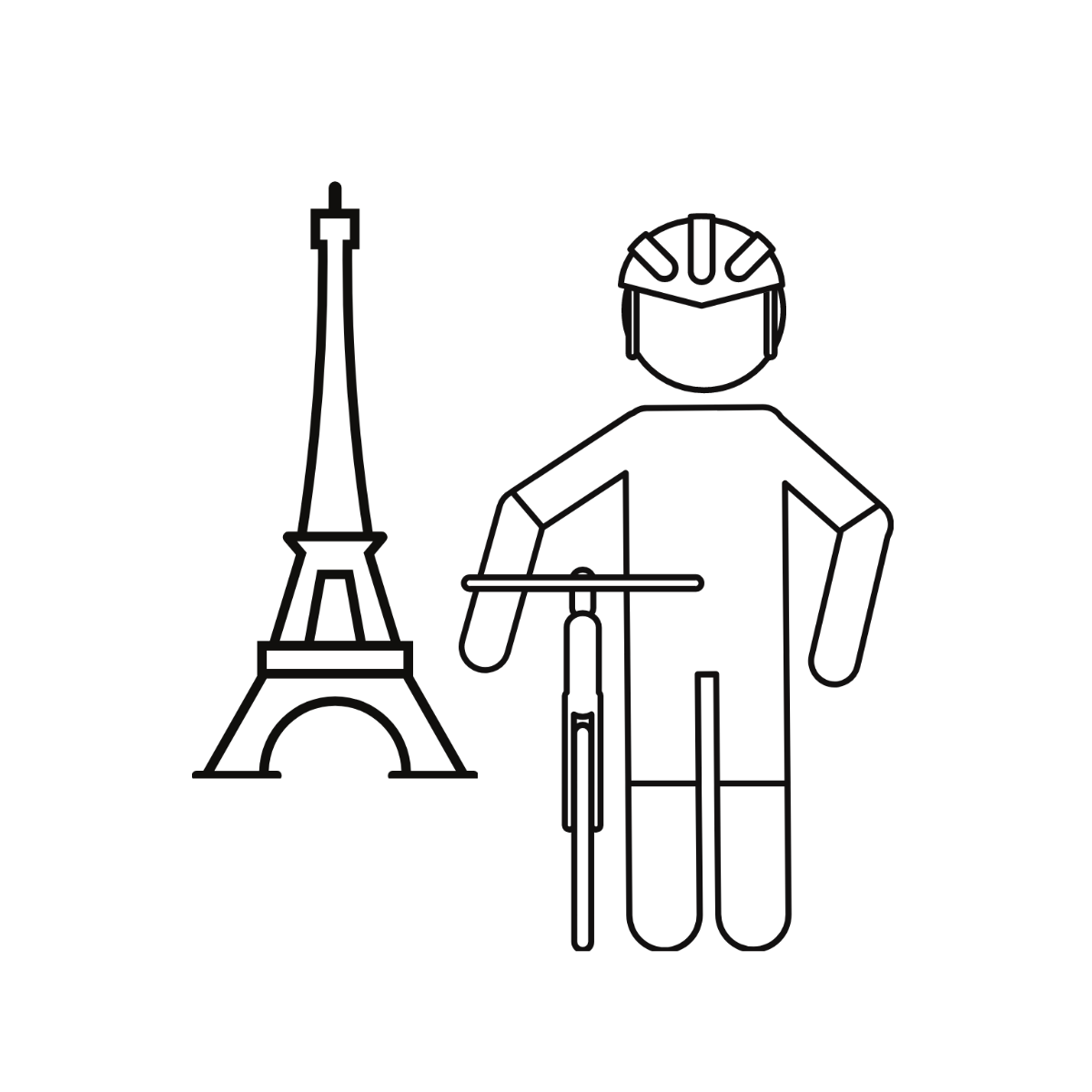 Tour de France Drawing Vector Template