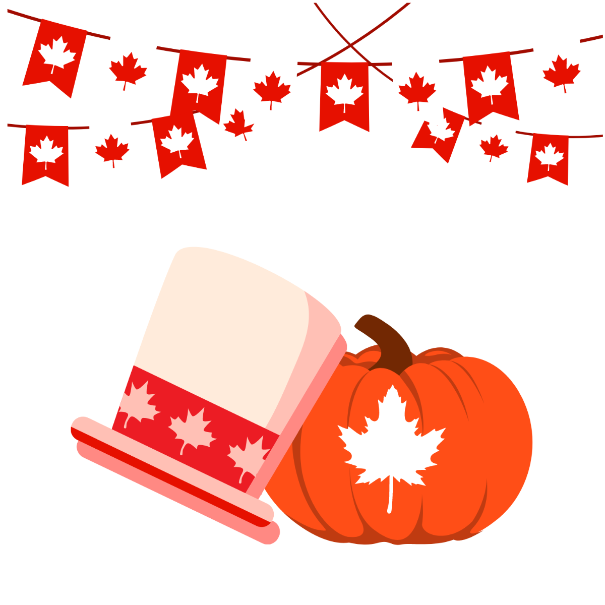 Canada Day Illustration Template