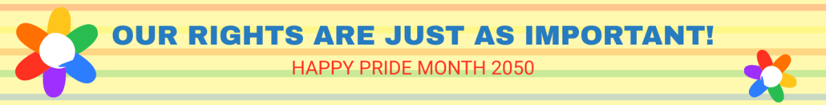 Pride Month Website Banner Template