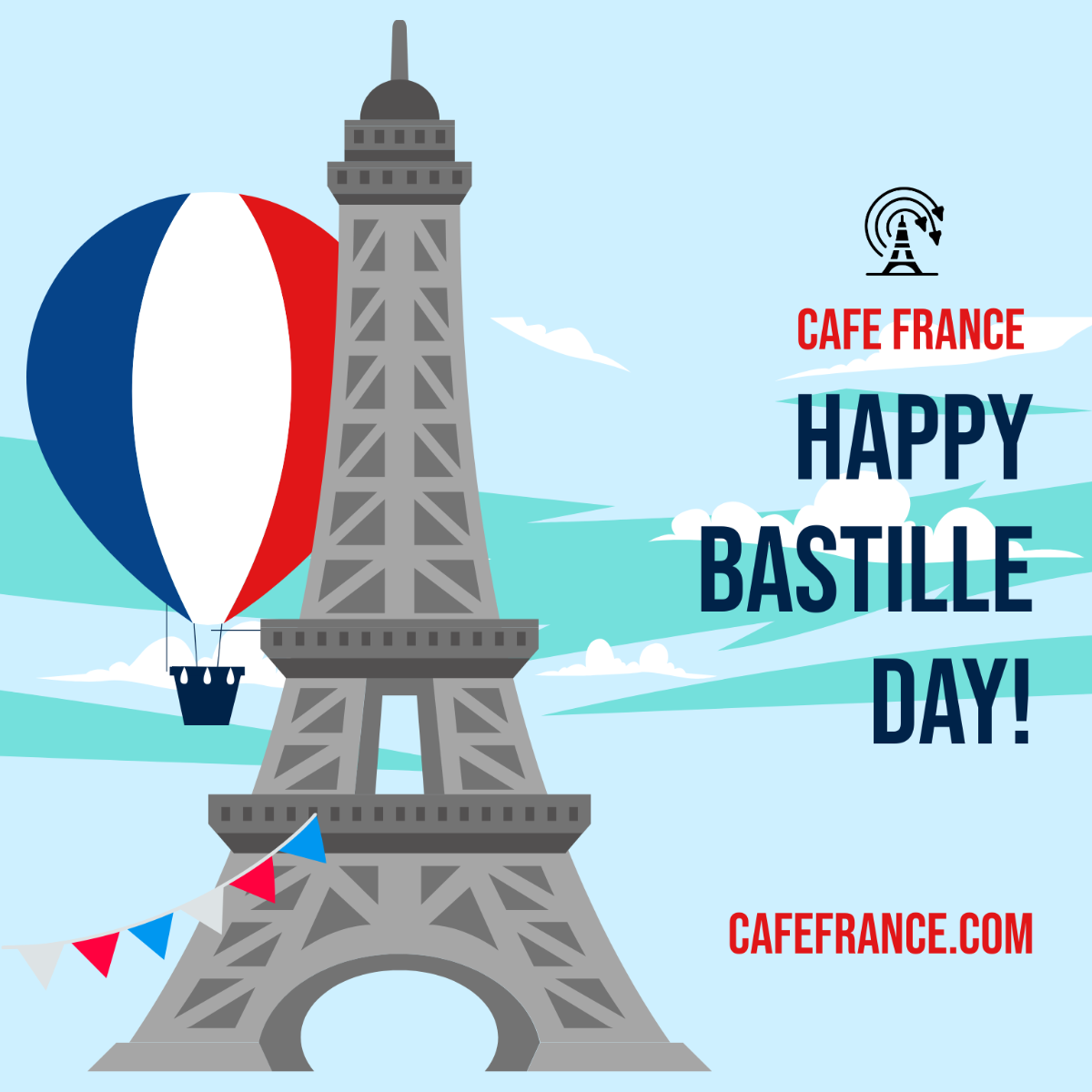 Bastille Day Flyer Vector