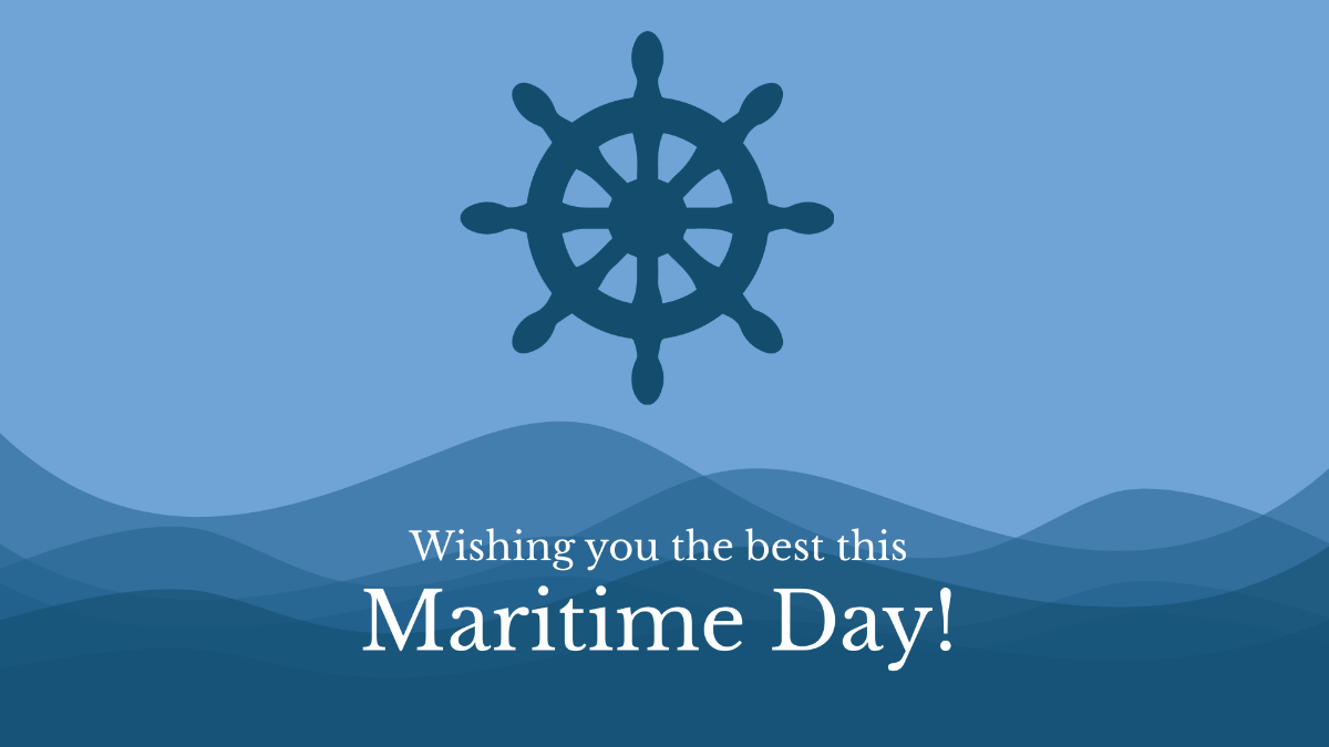 National Maritime Day Wishes Background Template